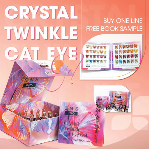 SNS Crystal Twinkle Cat Eye Gel Collection 24 Colors