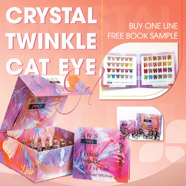 SNS Crystal Twinkle Cat Eye Gel Collection 24 Colors