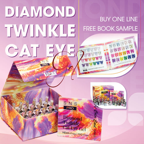 SNS Diamond Twinkle Cat Eye Gel Collection 24 Colors