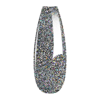 French Glitter Nail Art - Silver Colors - GF08