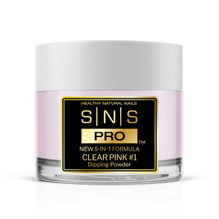 SNS 5-in-1 Pink & White Powder 2oz - Clear Pink 1