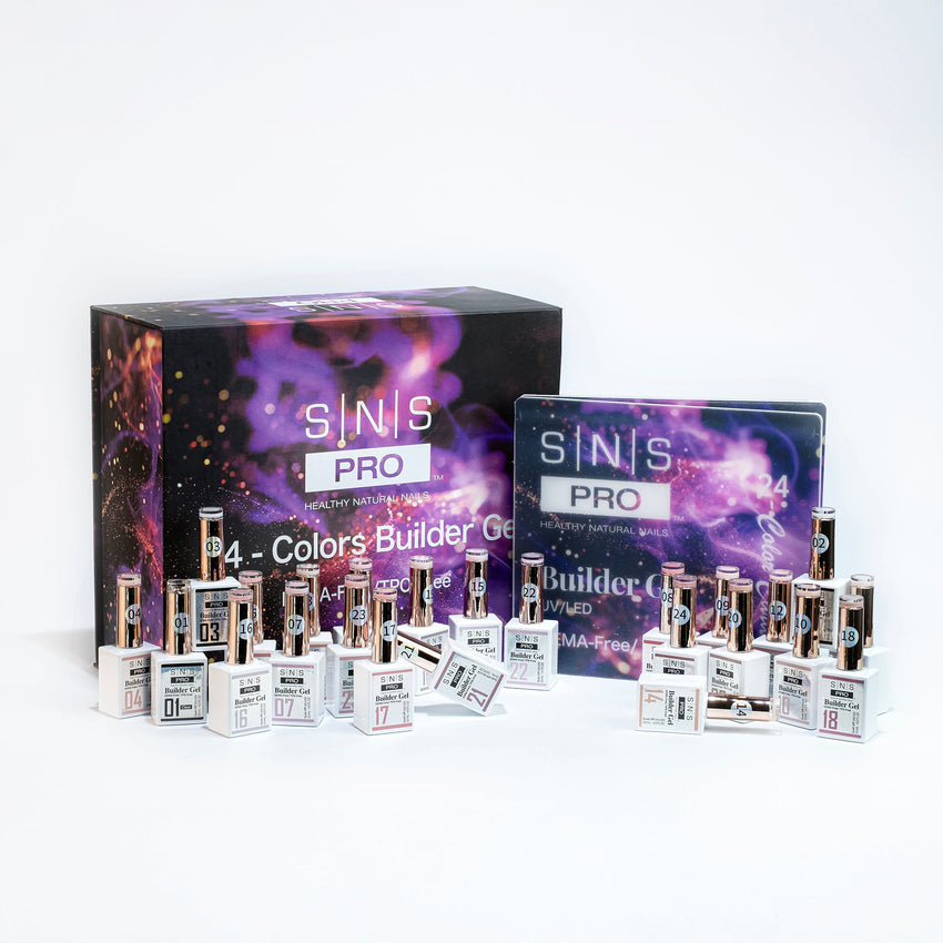 SNS Builder Gel In The Bottle - Set 24 Colors - HEMA-Free/TPO-Free - 0.5oz