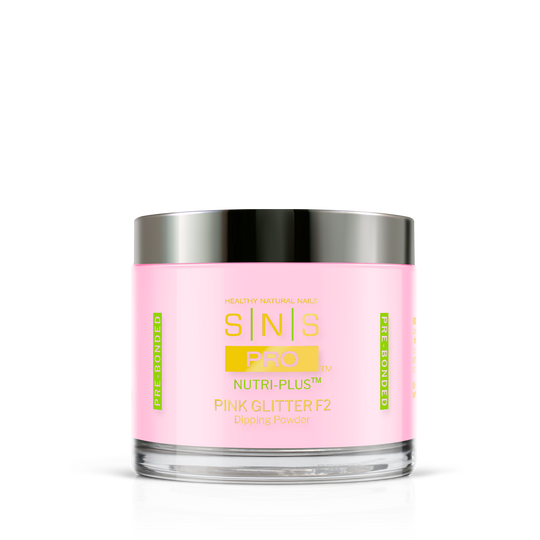 SNS Pink Glitter Dipping Powder Pink & White F2