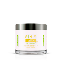 SNS French White Glitter Dipping Powder Pink & White F3