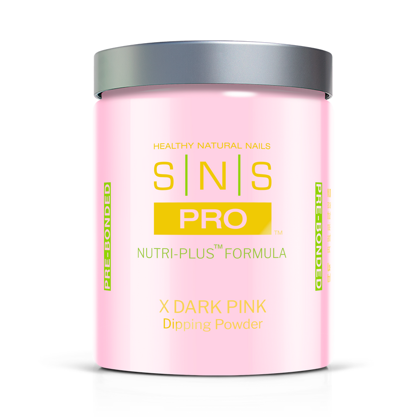 SNS X-Dark Pink Dipping Powder Pink & White
