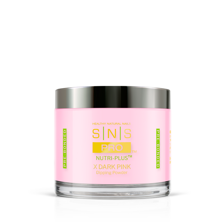 SNS Dark Pink Dipping Powder Pink & White