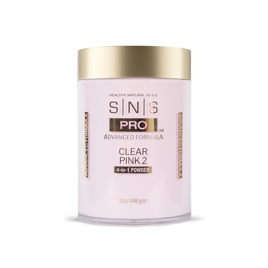 SNS 4-in-1 Pink & White Powder 16oz - Clear Pink 2