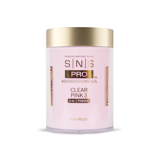 SNS 4-in-1 Pink & White Powder 16oz - Clear Pink 3