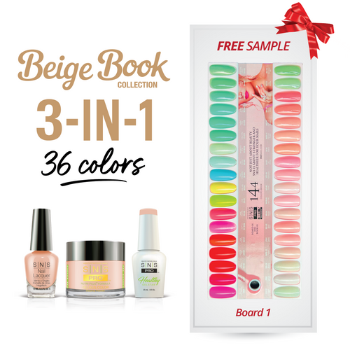 SNS Pro - Beige Book Collection - 3in1 - 36  Colors Bundle - Board 1