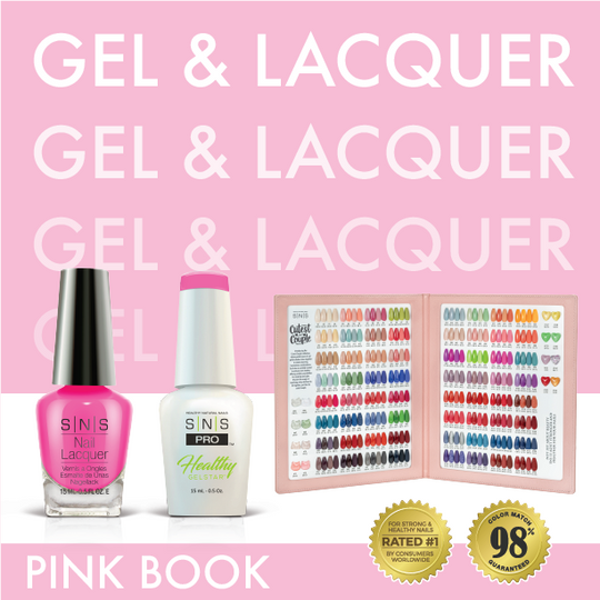 SNS Pro - Pink Book Collection - Gel & Lacquer Duo - 144 Colors Bundle