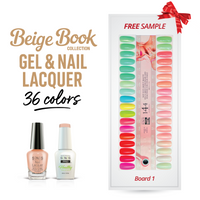 SNS Pro - Beige Book Collection - Gel & Lacquer Duo - 36  Colors Bundle - Board 1