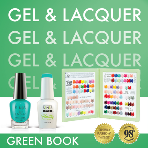 SNS Pro - Green Book Collection - Gel & Lacquer Duo - 30  Colors Bundle - Board 1