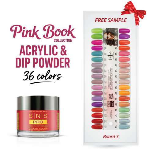 SNS Pro - Pink Book Collection - Dip/Acrylic Powder - 36  Colors Bundle - Board 3