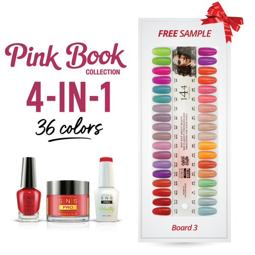 SNS Pro - Pink Book Collection - 4in1 - 36  Colors Bundle - Board 3