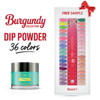 SNS Pro - Burgundy Book Collection - Dipping Powder - 36  Colors Bundle - Board 1