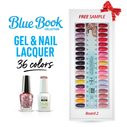 SNS Pro - Blue Book Collection - Gel & Lacquer Duo - 36  Colors Bundle - Board 2