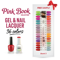 SNS Pro - Pink Book Collection - Gel & Lacquer Duo - 36  Colors Bundle - Board 3