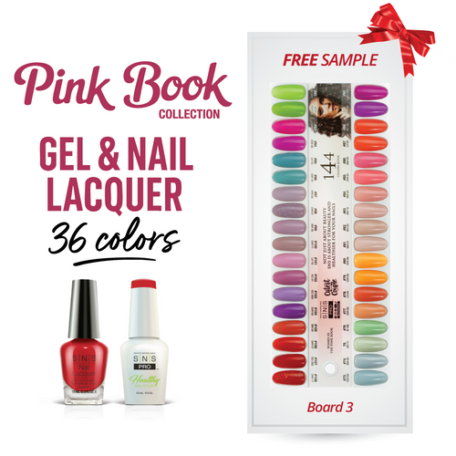 SNS Pro - Pink Book Collection - Gel & Lacquer Duo - 36  Colors Bundle - Board 3