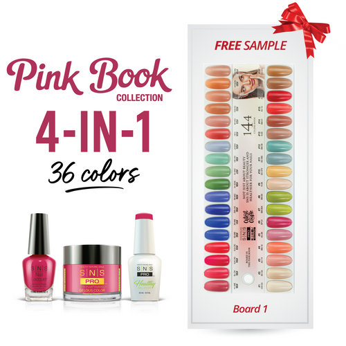 SNS Pro - Pink Book Collection - 4in1 - 36  Colors Bundle - Board 1