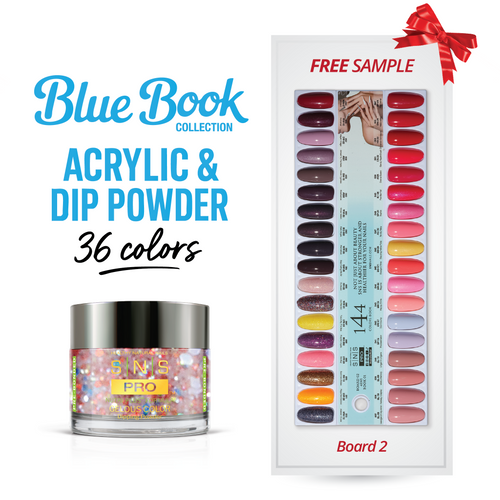SNS Pro - Blue Book Collection - Dip/Acrylic Powder - 36  Colors Bundle - Board 2
