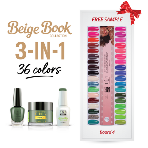 SNS Pro - Beige Book Collection - 3in1 - 36  Colors Bundle - Board 4