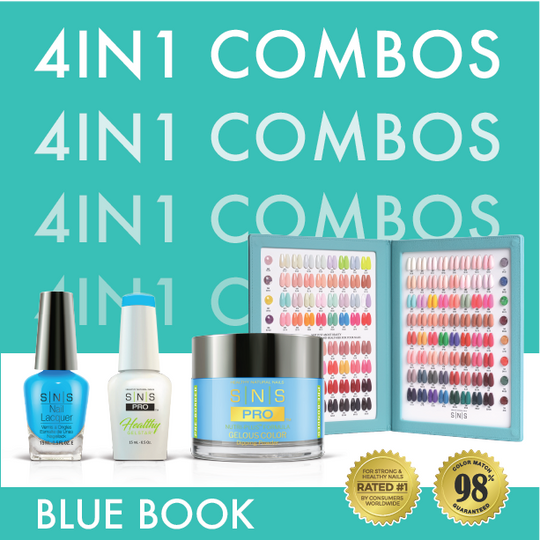 SNS Pro - Blue Book Collection - 4in1 - 144 Colors Bundle