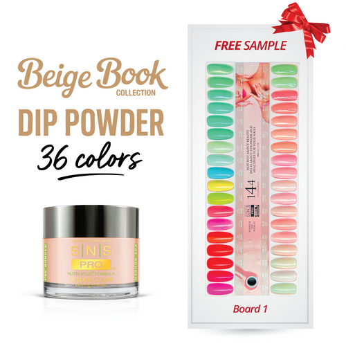 SNS Pro - Beige Book Collection - Dipping Powder - 36  Colors Bundle - Board 1