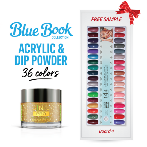 SNS Pro - Blue Book Collection - Dip/Acrylic Powder - 36  Colors Bundle - Board 4