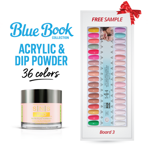 SNS Pro - Blue Book Collection - Dip/Acrylic Powder - 36  Colors Bundle - Board 3