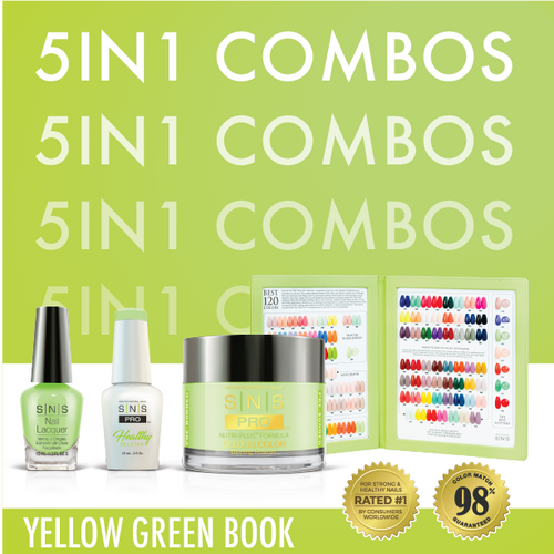 SNS Pro - Yellow Green Book Collection - 5in1 - 30  Colors Bundle - Board 3