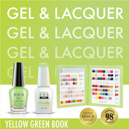 SNS Pro - Yellow Green Book Collection - Gel & Lacquer Duo - 120 Colors Bundle