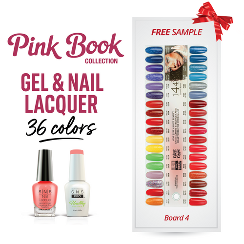 SNS Pro - Pink Book Collection - Gel & Lacquer Duo - 36  Colors Bundle - Board 4