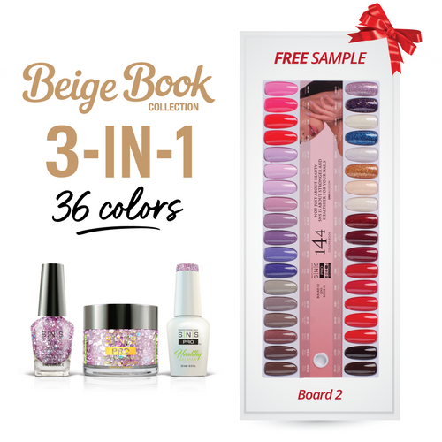 SNS Pro - Beige Book Collection - 3in1 - 36  Colors Bundle - Board 2