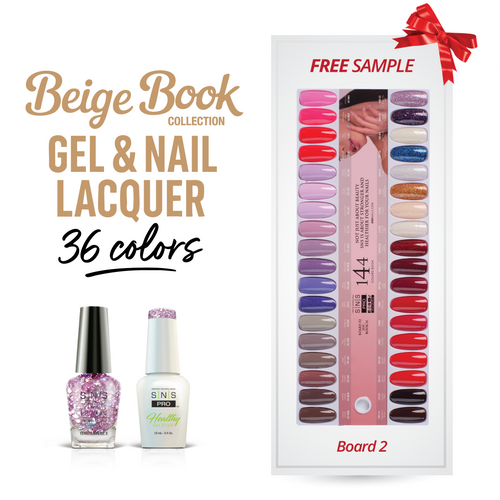 SNS Pro - Beige Book Collection - Gel & Lacquer Duo - 36  Colors Bundle - Board 2