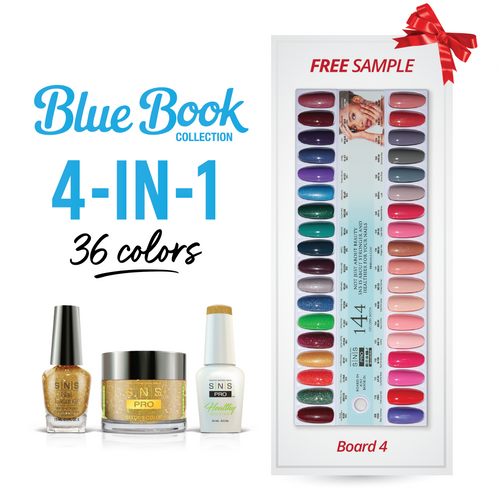 SNS Pro - Blue Book Collection - 4in1 - 36  Colors Bundle - Board 4
