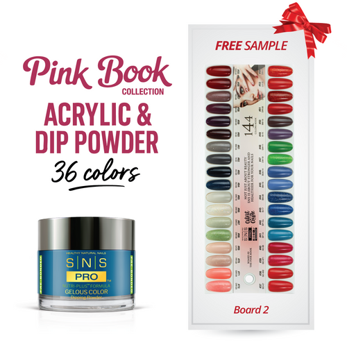 SNS Pro - Pink Book Collection - Dip/Acrylic Powder - 36  Colors Bundle - Board 2