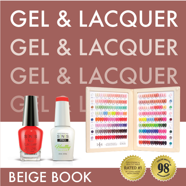 SNS Pro - Beige Book Collection - Gel & Lacquer Duo - 144 Colors Bundle