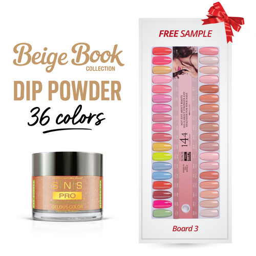 SNS Pro - Beige Book Collection - Dipping Powder - 36  Colors Bundle - Board 3