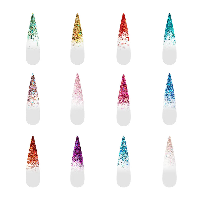 Ombre Glitter Nail Art Master Set (12 colors)
